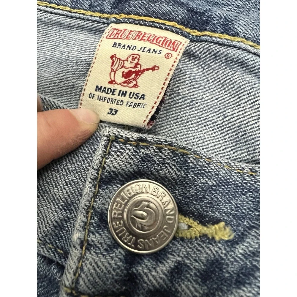 Vintage True Religion Y2K 90s Jeans Bootcut Women's US 33 Denim Distressed